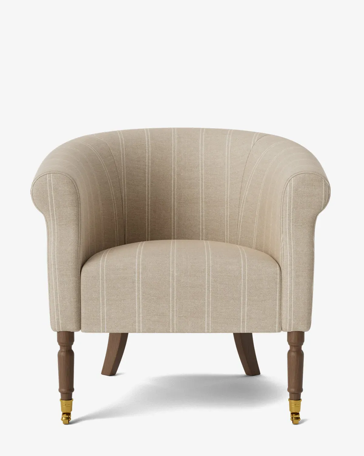 Clemence Lounge Chair - Oatmeal & Ivory Stripe, Linen product