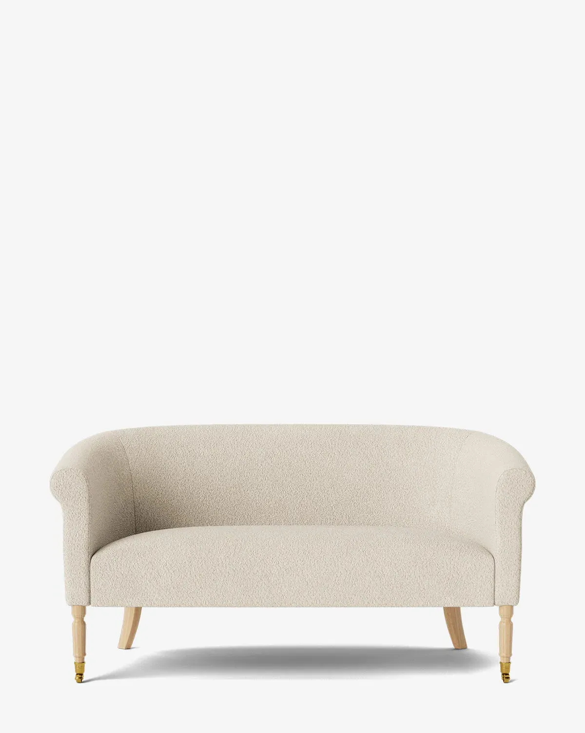 Clemence Settee - Beige Boucle, Oak Legs product