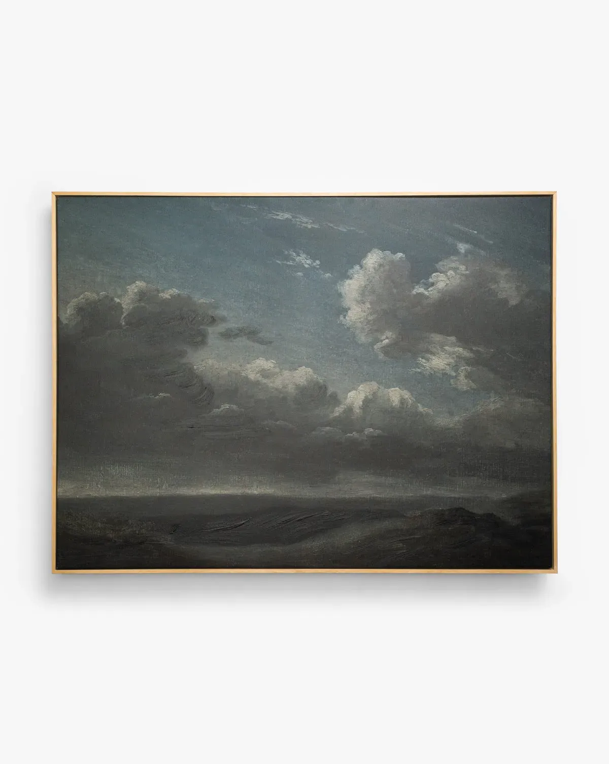 Clouds Over Mountains Framed Wall Art - Light Oak product