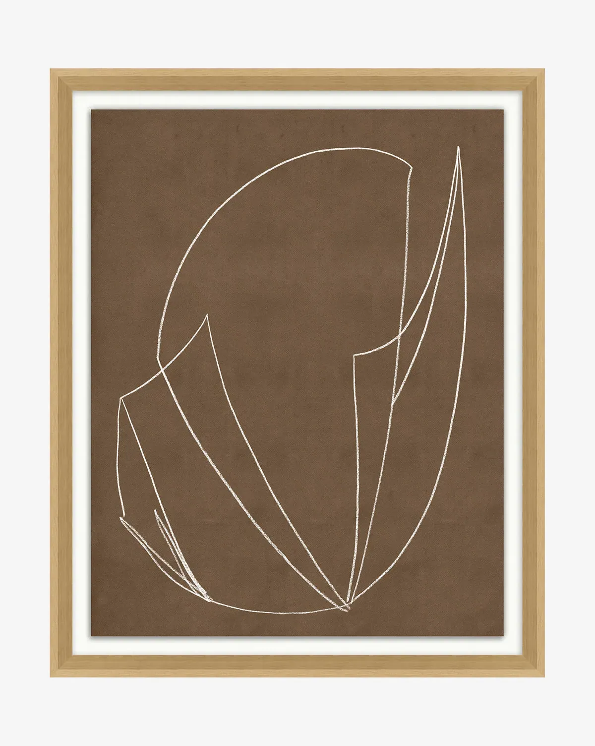 Contour Study I Giclée Print - White, Natural Wood product