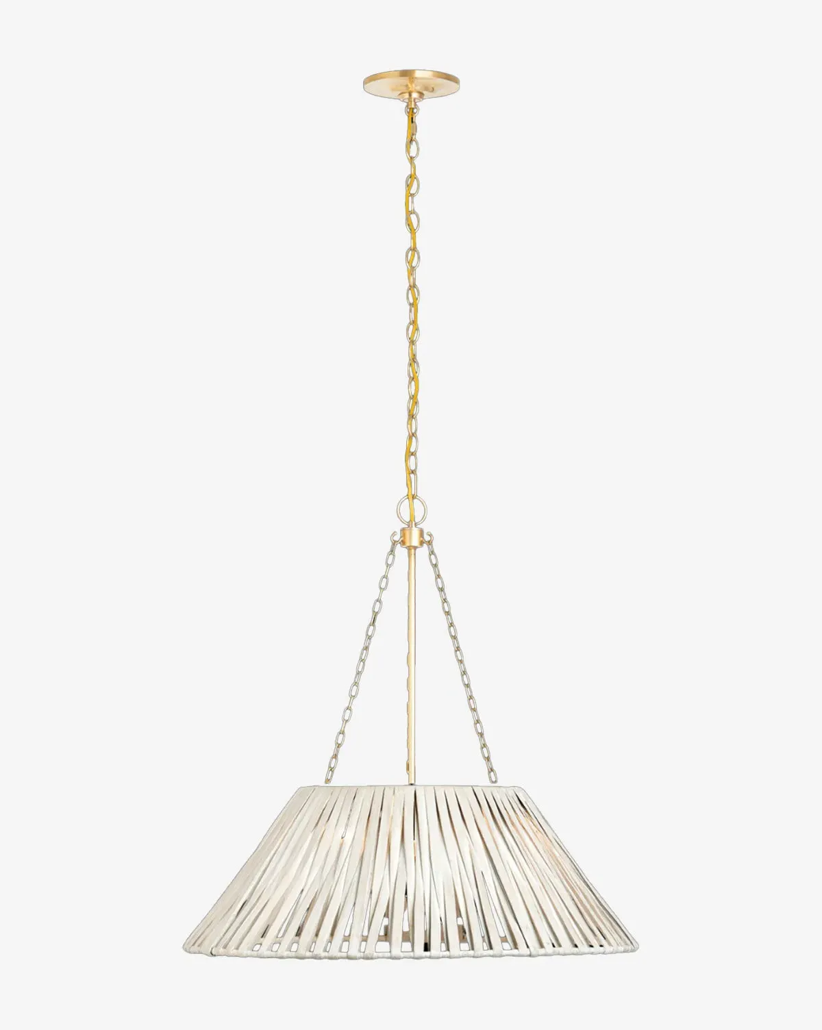 Corinne Woven Hanging Shade 24" - White, Wicker product