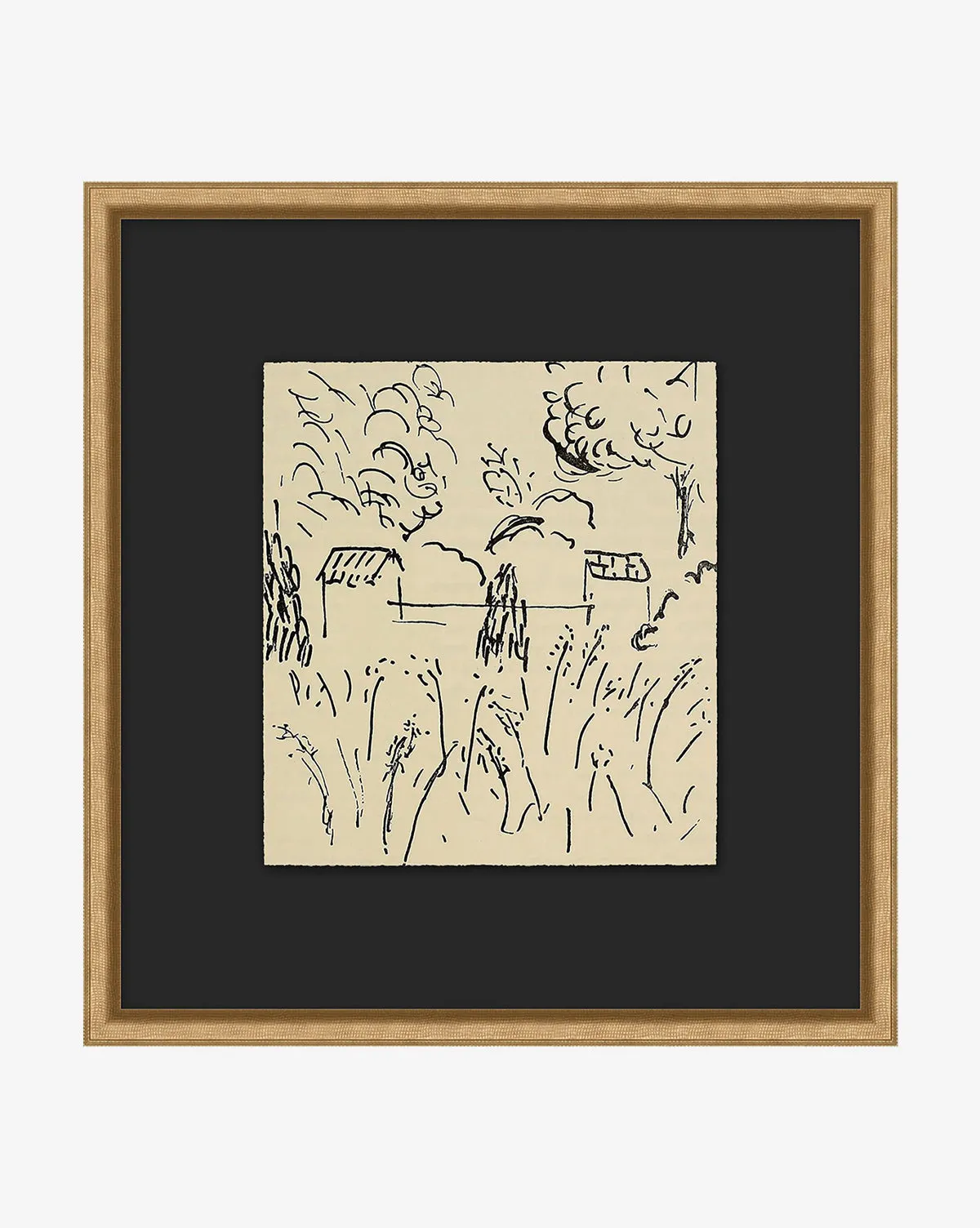 Courtyard Framed Wall Art - Gold product