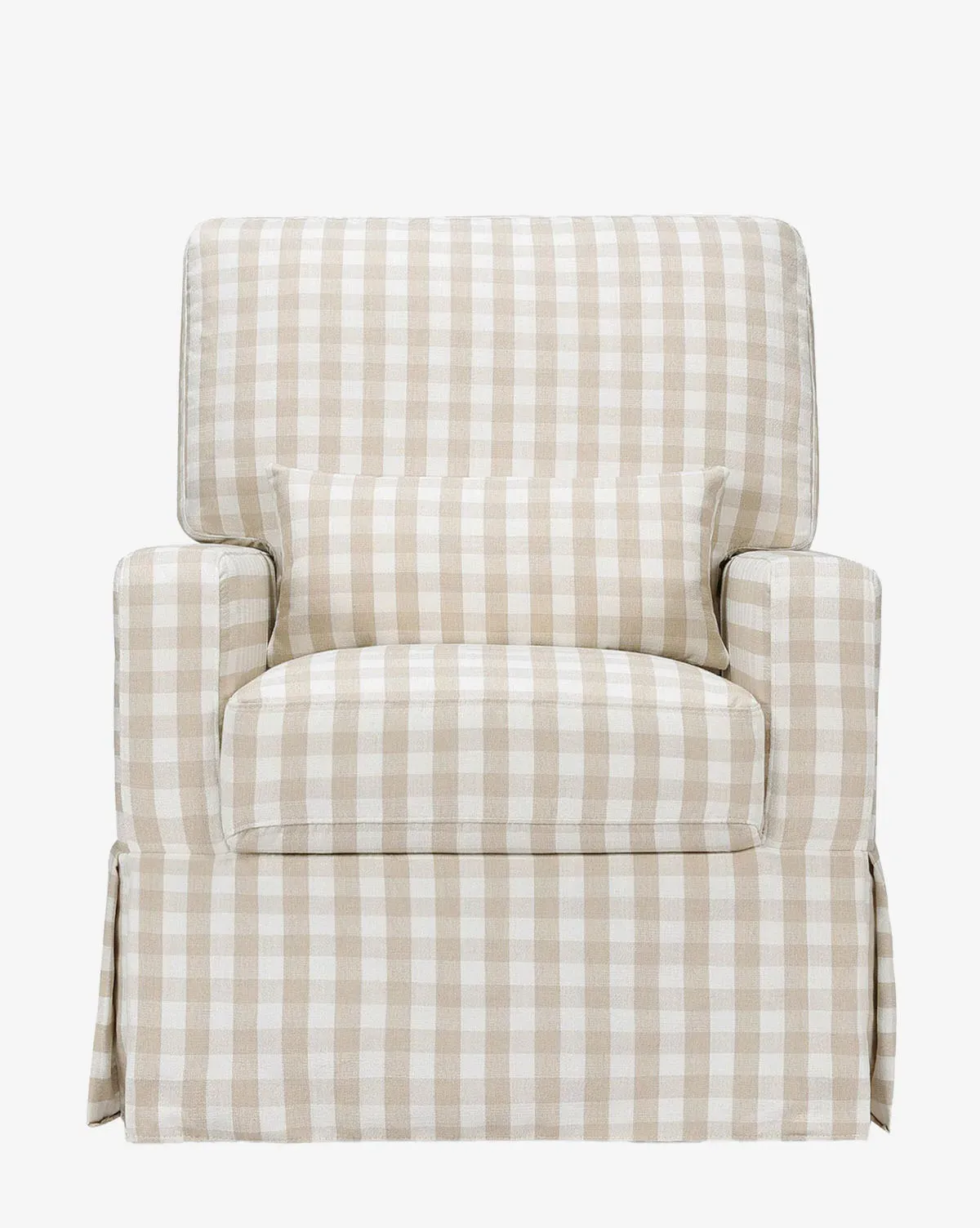 Crawford Pillowback Swivel Glider Chair - Gingham product