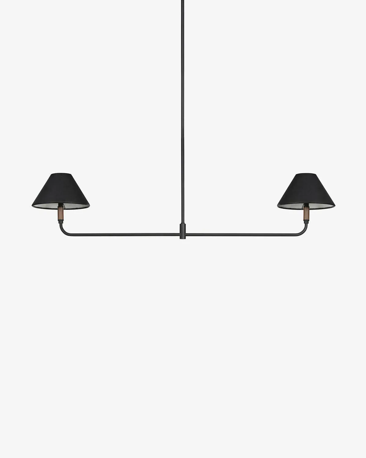 Cullen Linear Double Pendant Light - Black, Leather product