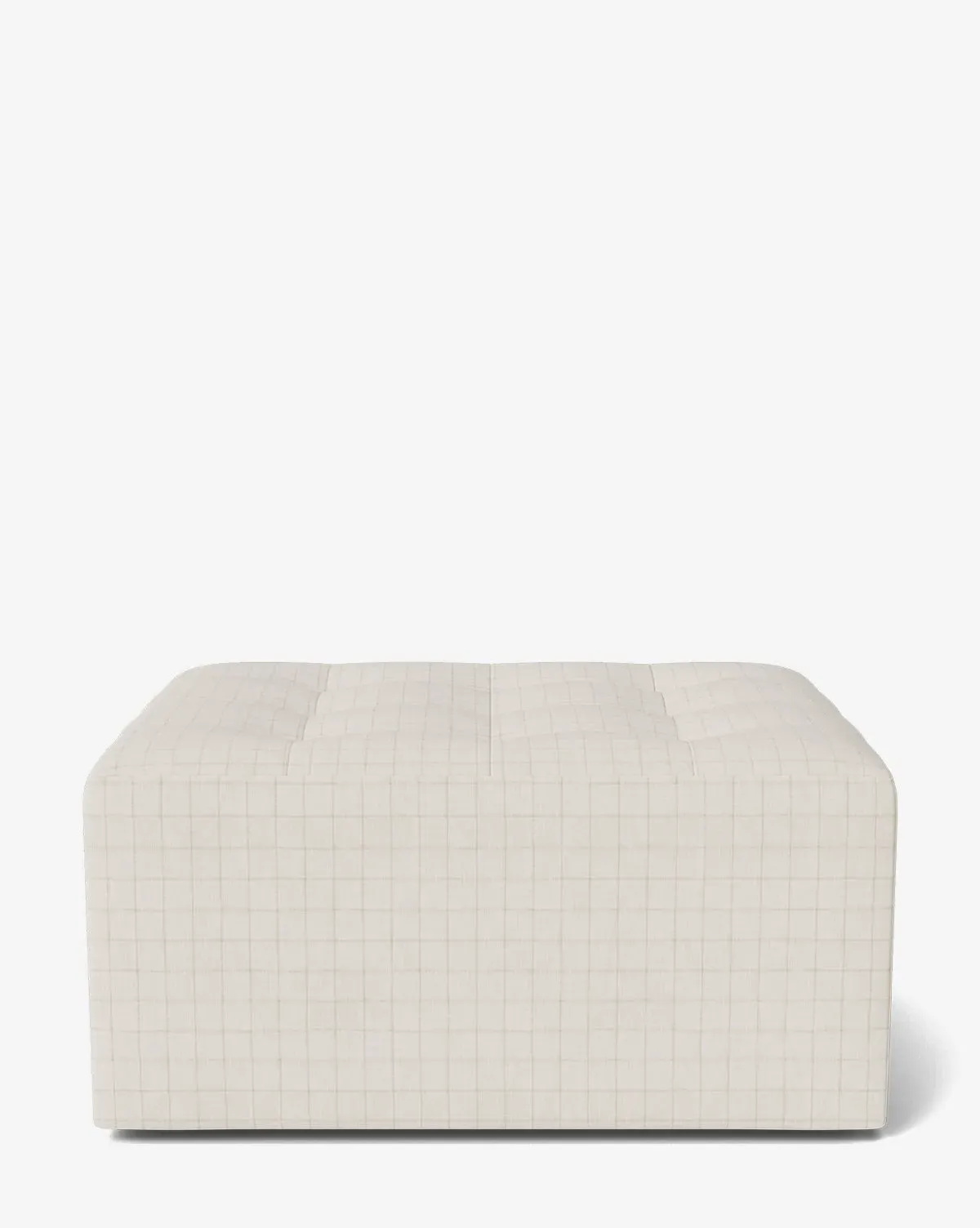 Culpepper Ottoman - Ivory, Woven Fabric product