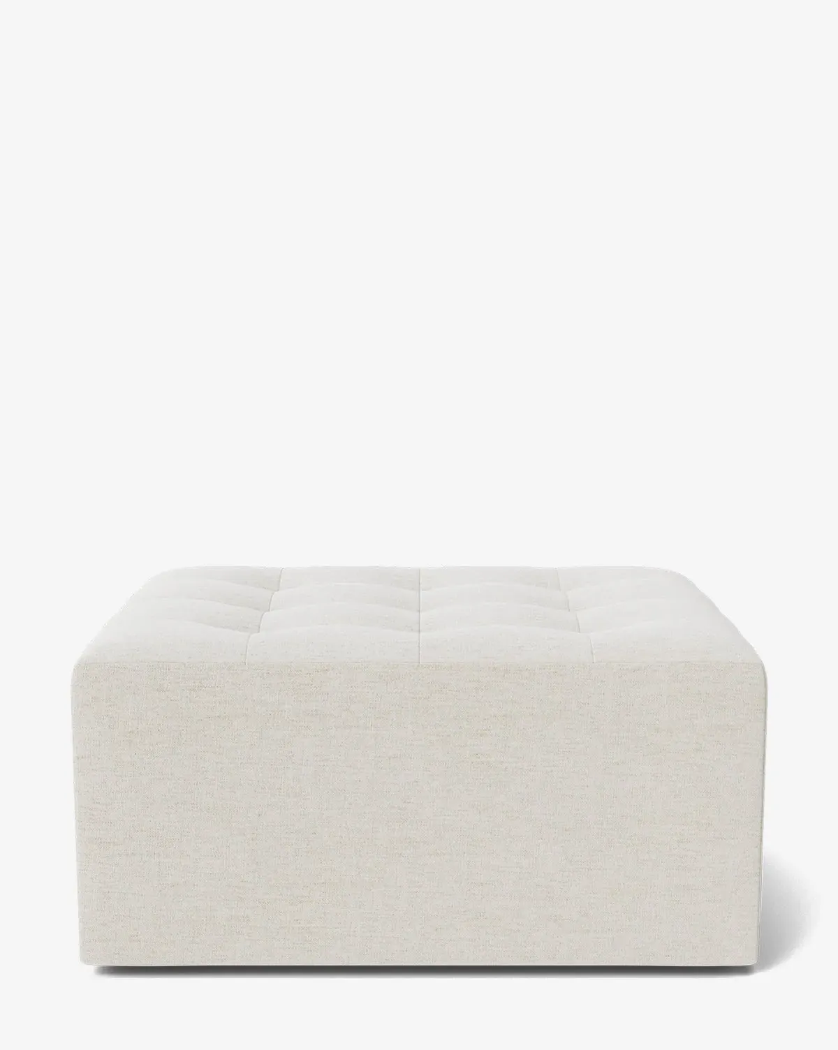 Culpepper Tufted Ottoman - Alabaster, Crypton product