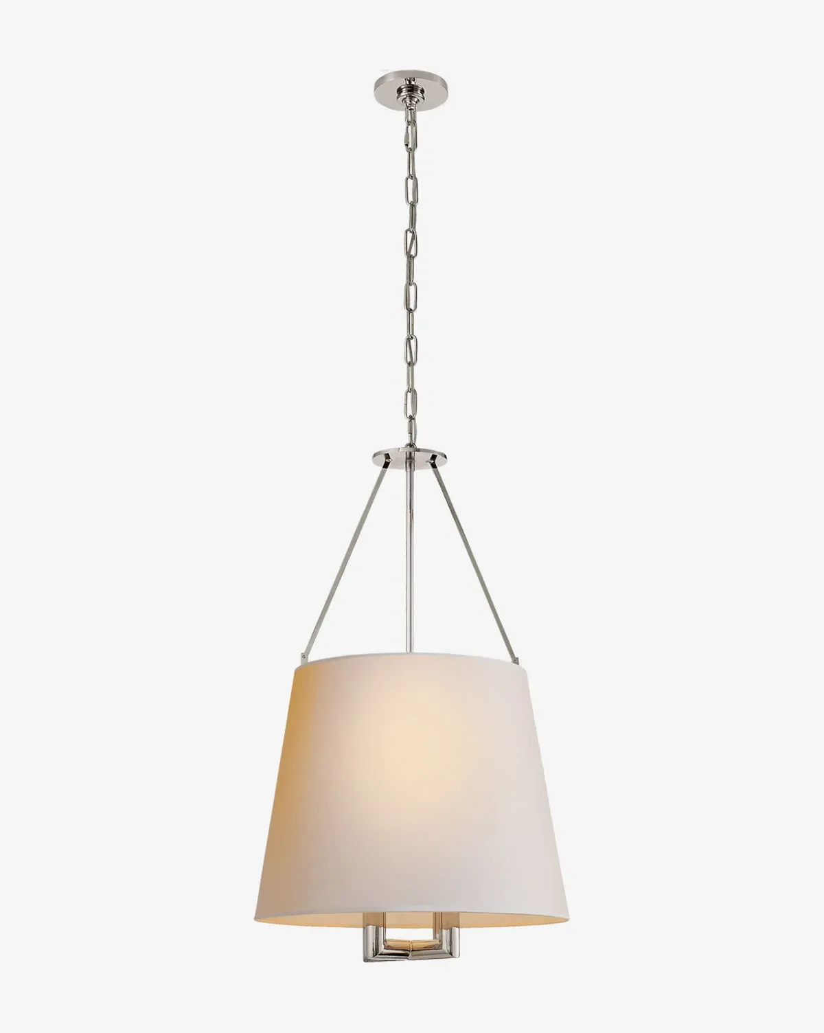 Dalston Hanging Shade - Polished Nickel, Brass & Linen product