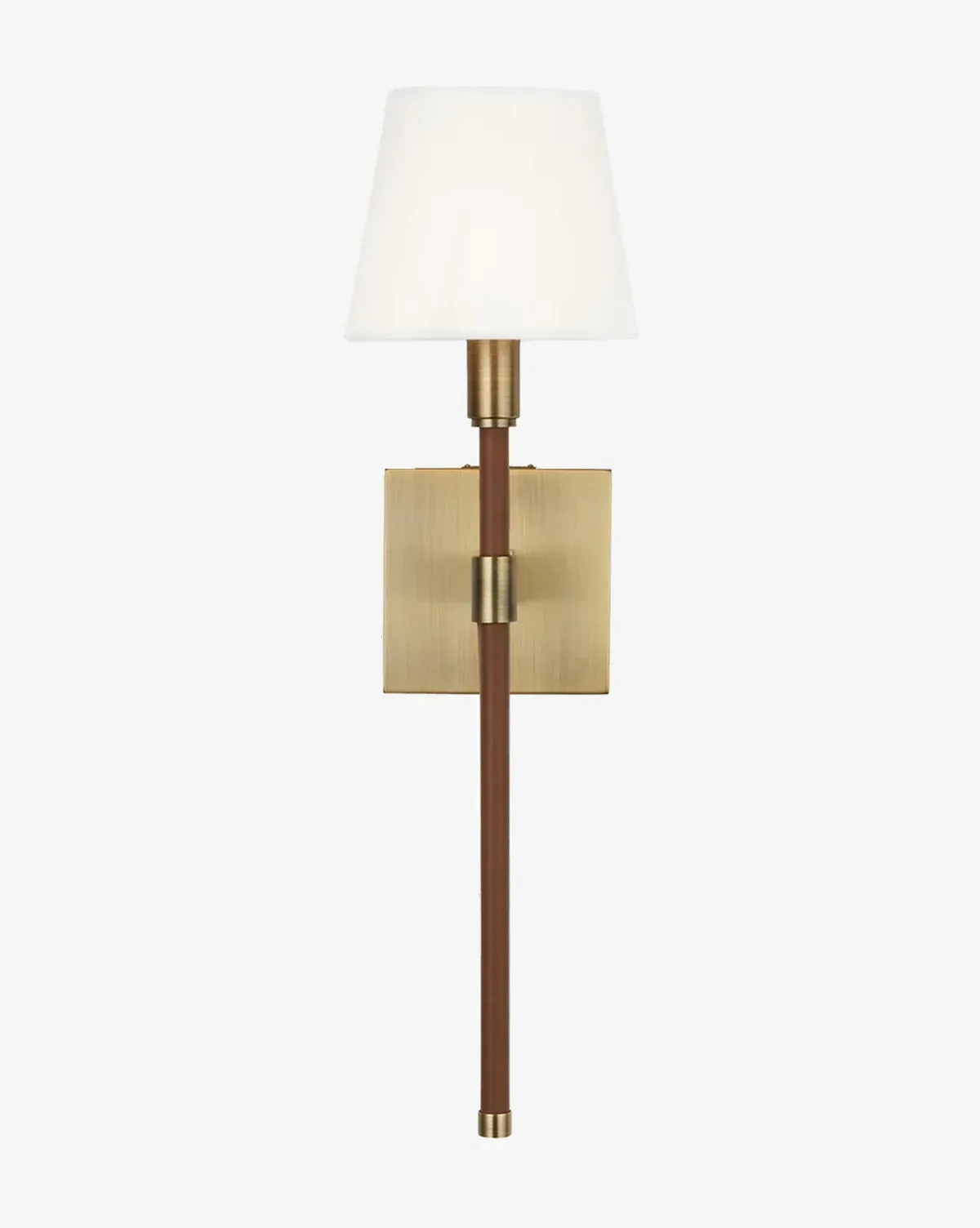 Danica Single Wall Sconce - Time Worn Brass, Leather product