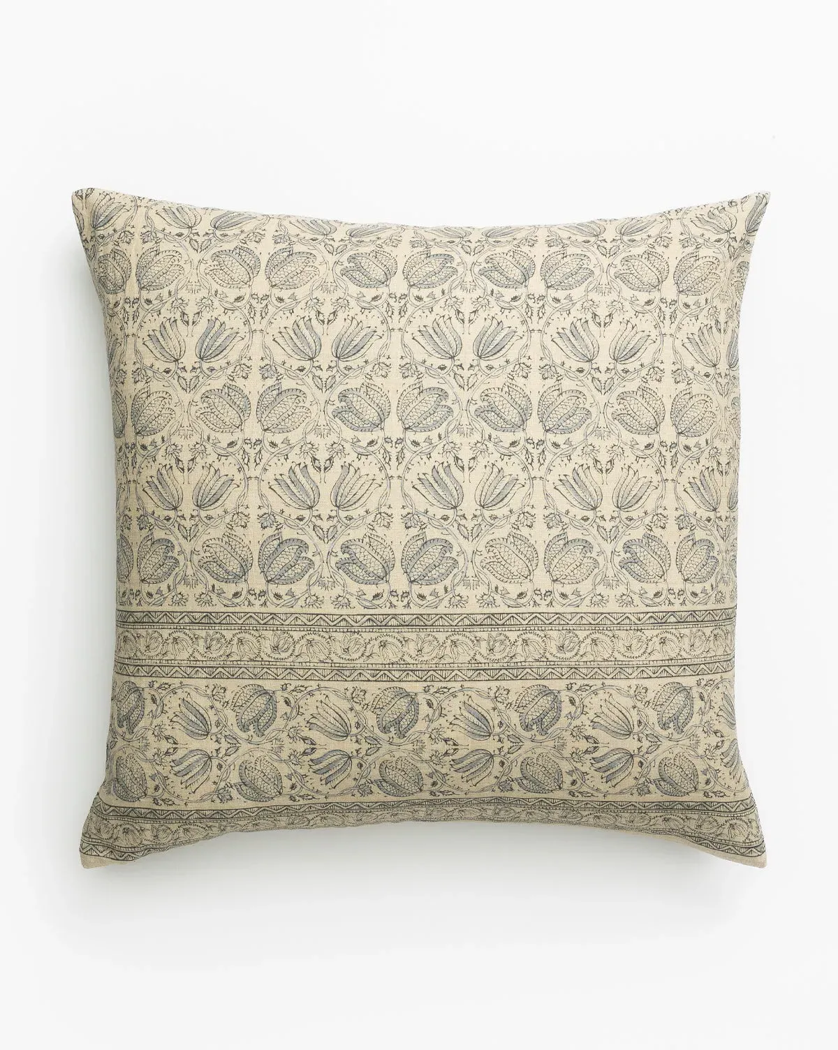 Danny Floral Print Pillow Cover - Blue, Cream product