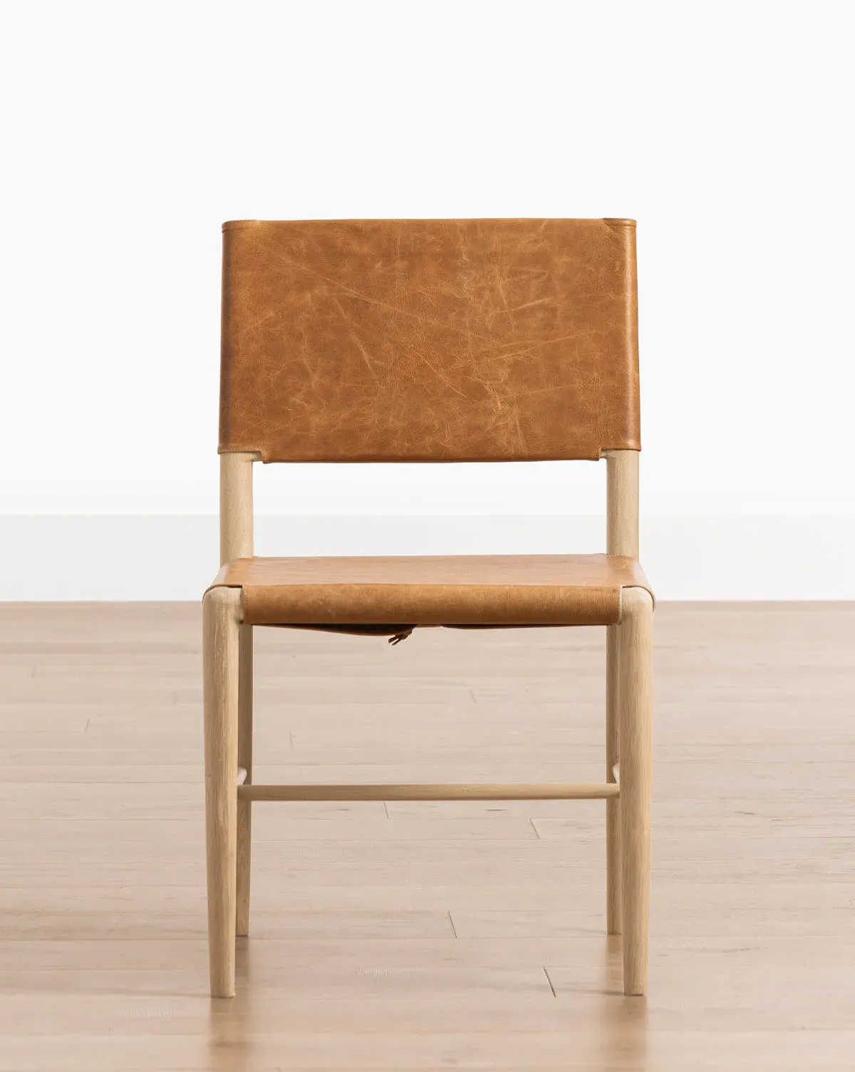 Danson Dining Chair - Leather, Wood product