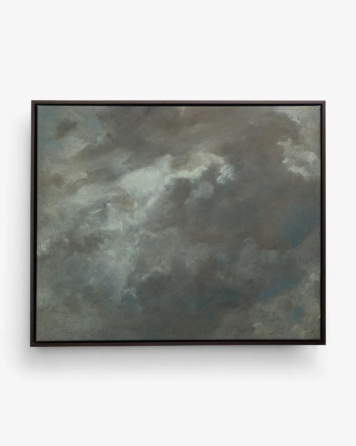 Dark Skies Ahead Abstract Canvas Wall Art - Espresso Floater Frame product