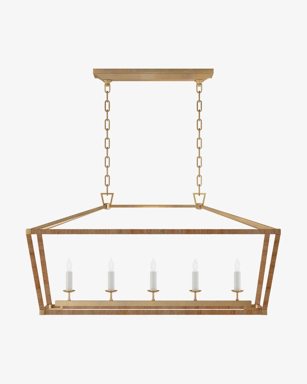 Darlana Rattan Linear Lantern Chandelier - Medium product