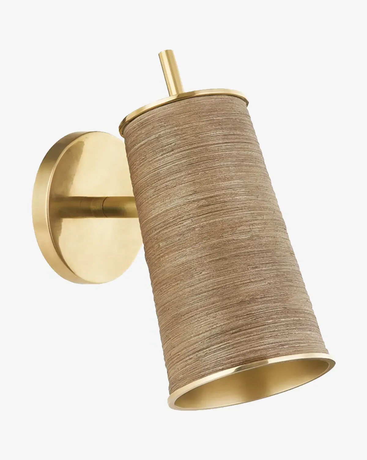 Delran Wall Sconce - Brass, Rattan product