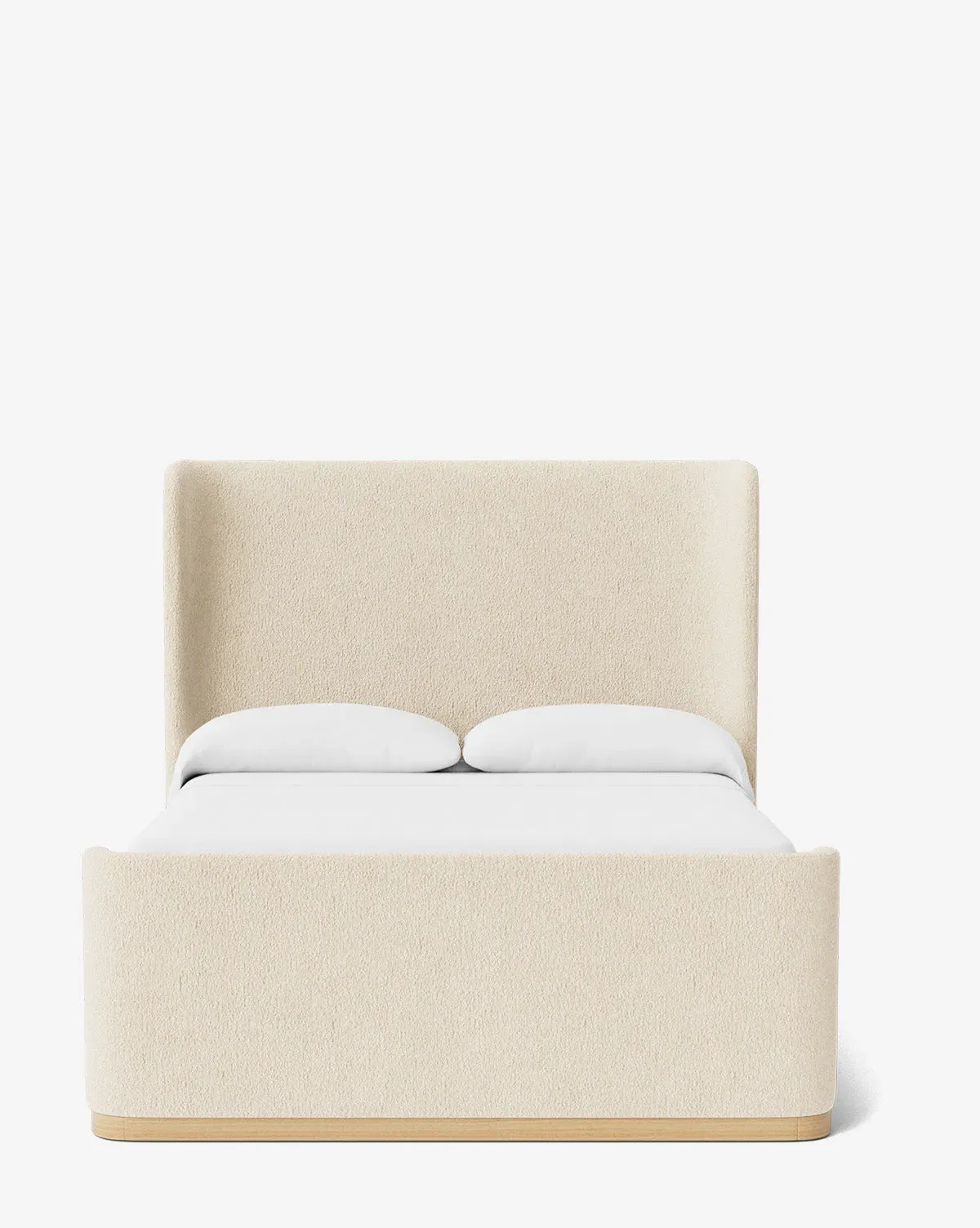 Denning Queen Size Upholstered Bed - Ivory, Boucle product