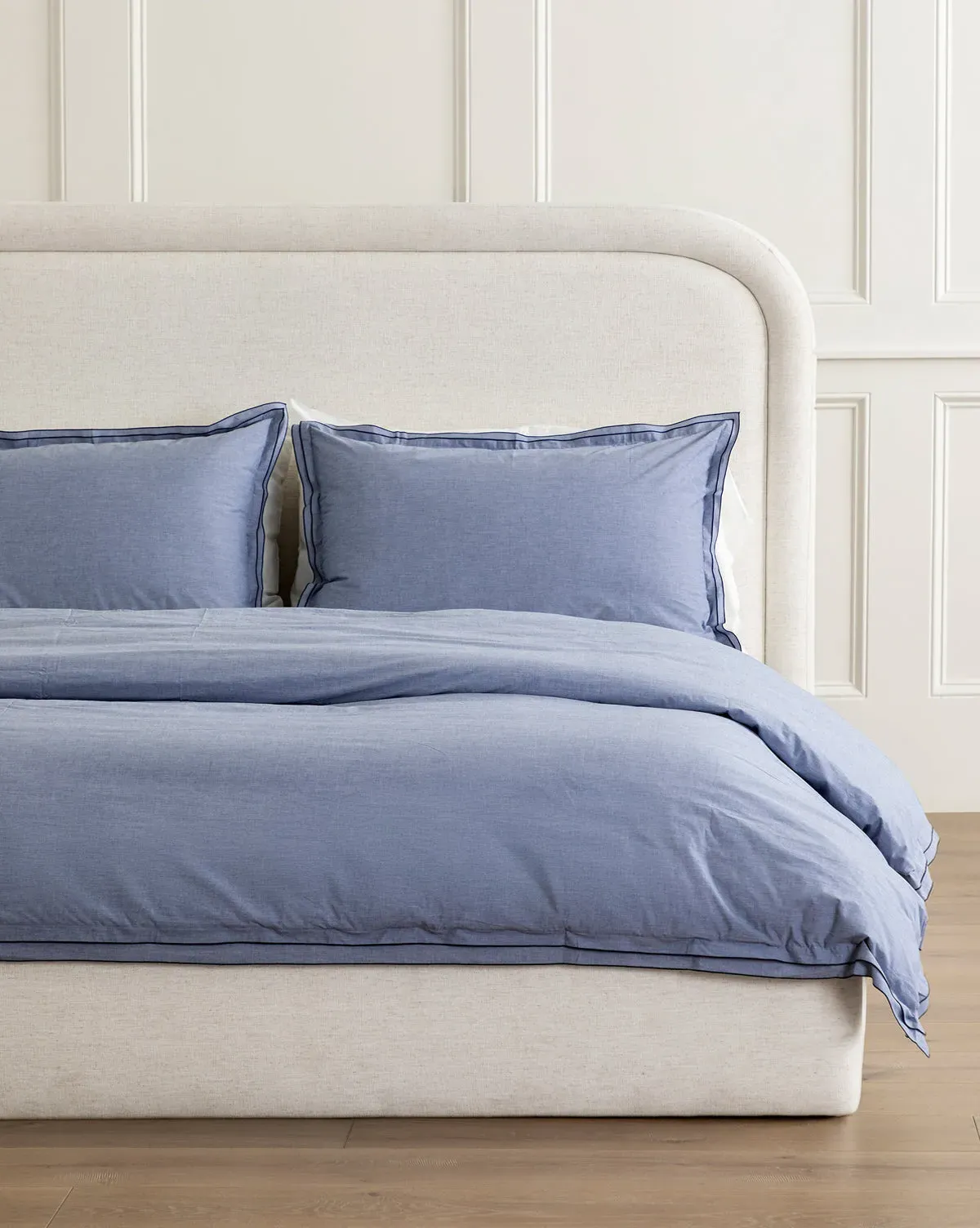 Devlin Chambray King/Cal King Duvet Cover - Navy, Cotton product