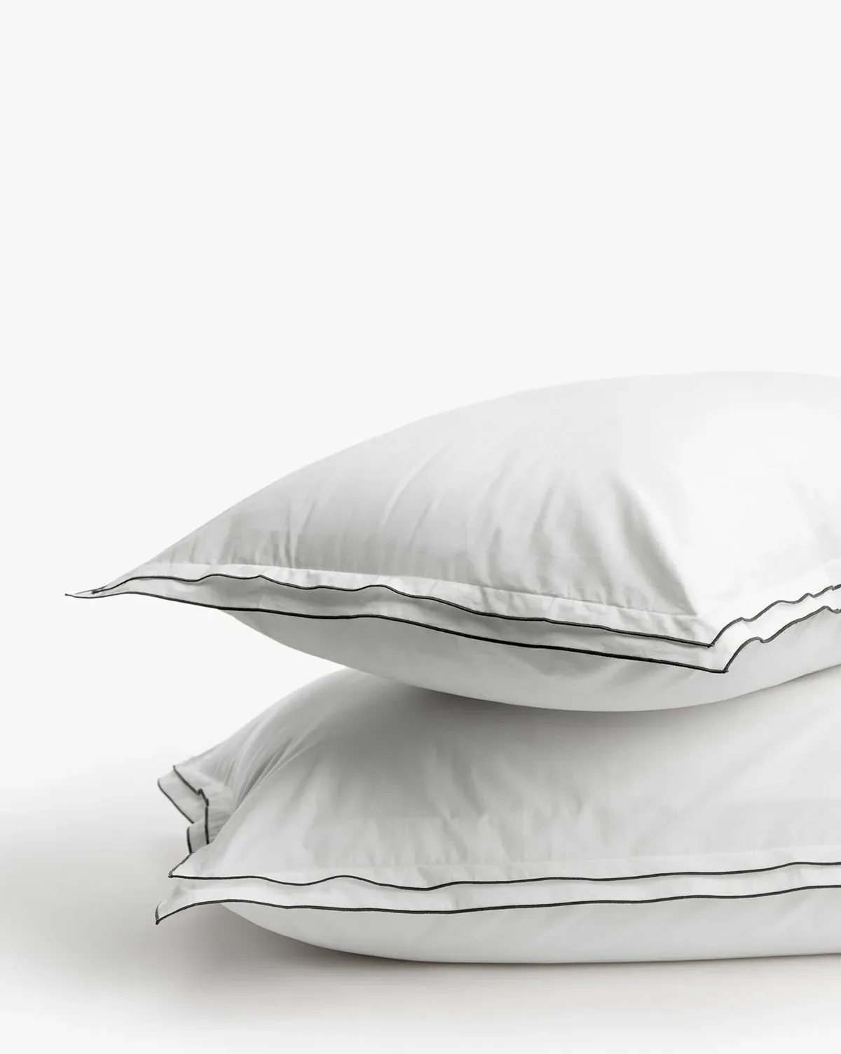 Devlin Standard Pillow Shams Set of 2 - White, Cotton product