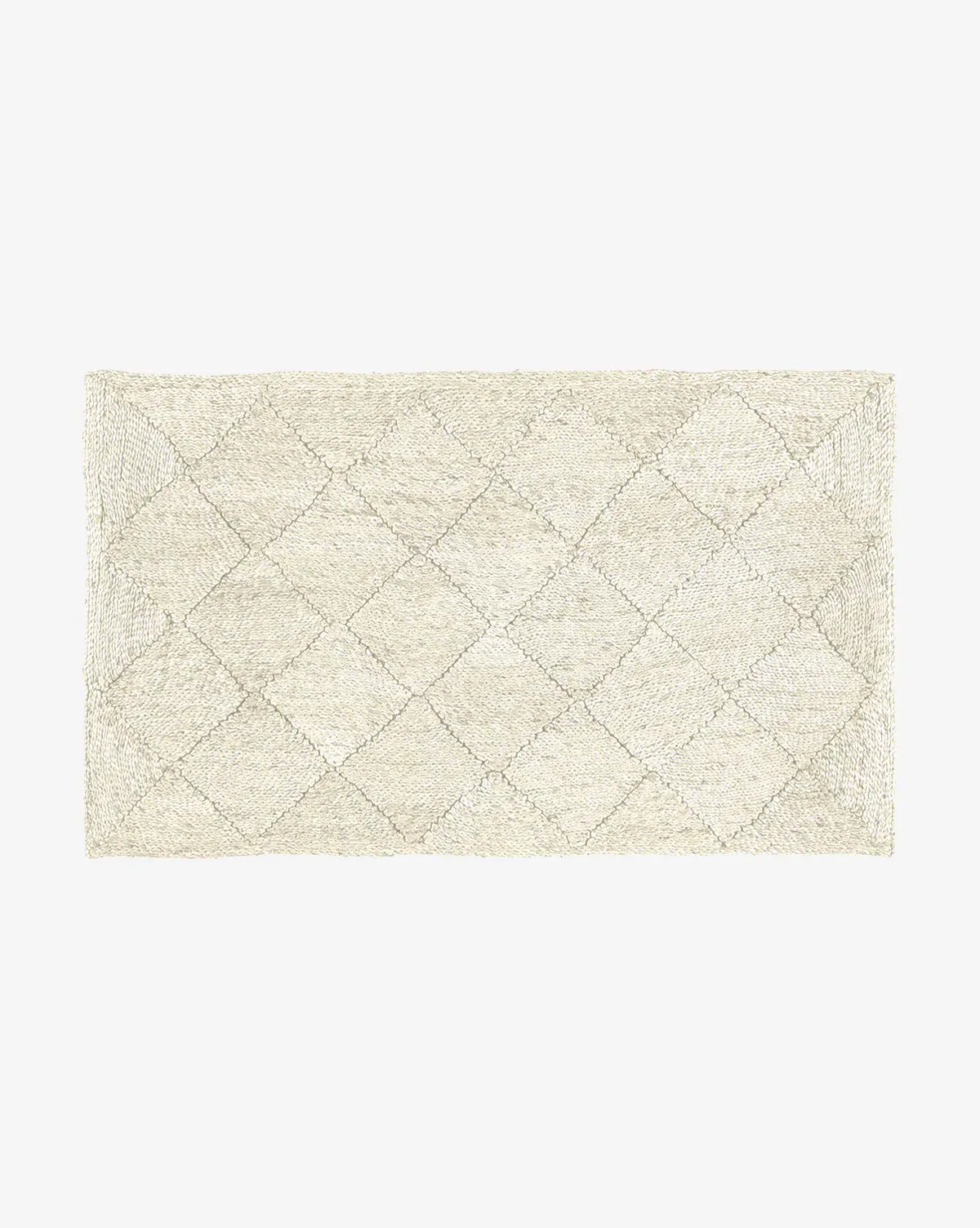 Diamond Braided Jute Rug 3' x 5' - Bleached product