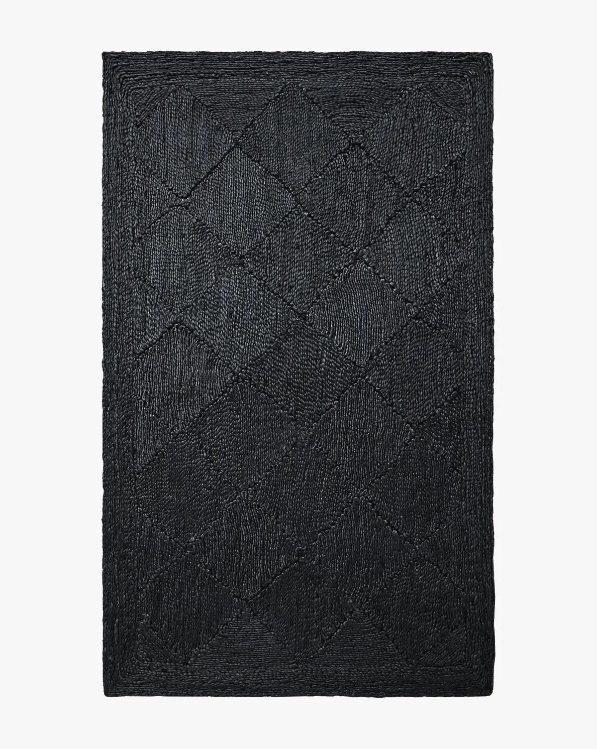 Diamond Braided Jute Small Rug - Navy, Jute product