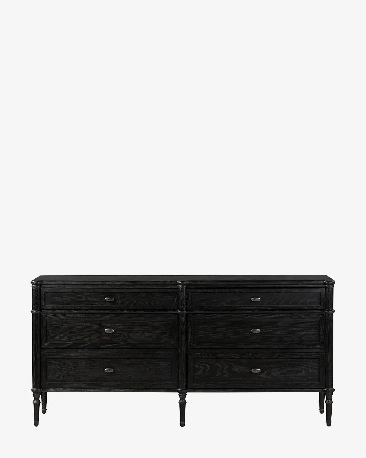 Dixon 6-Drawer Dresser - Distressed Black, Oak product