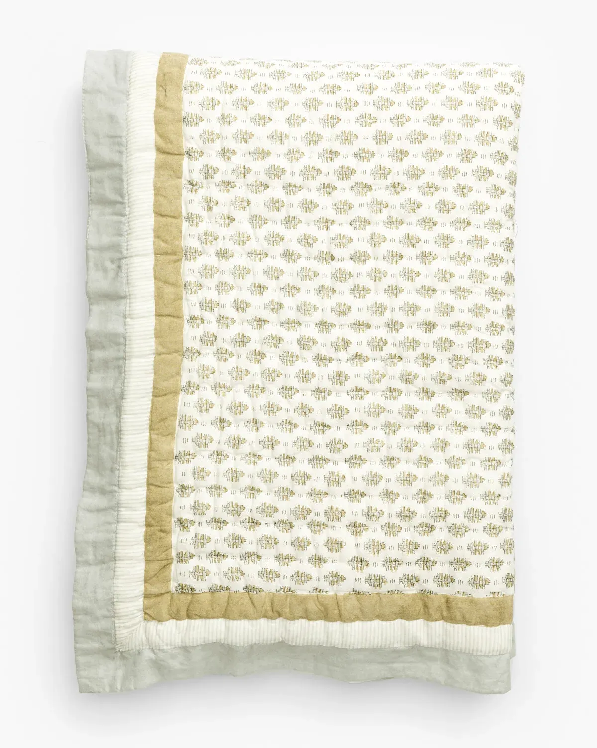 Dulcie Block Print Crib Quilt - Blue, Cotton product