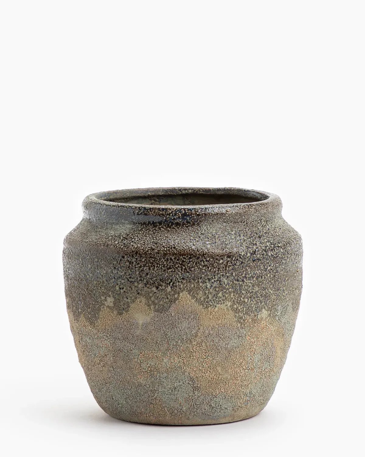 Earthy Textured Pot - Speckled Turquoise product