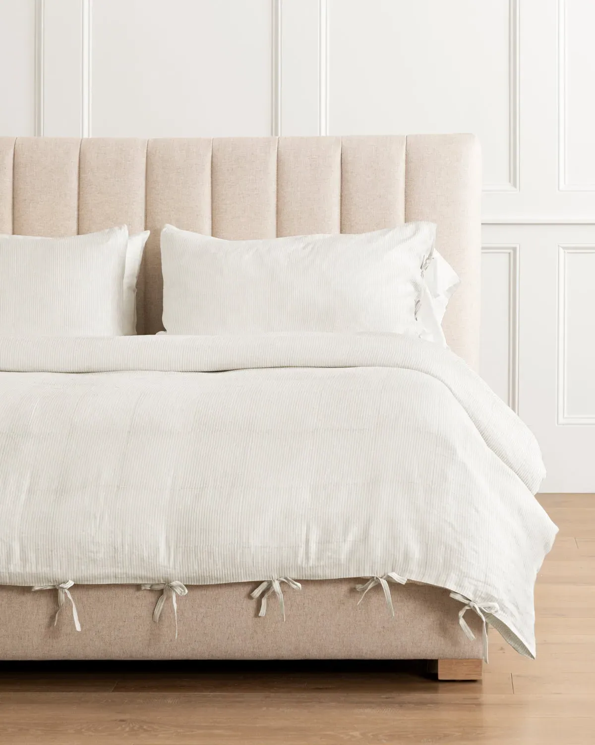 Easton Striped Full/Queen Duvet Cover - Cream product