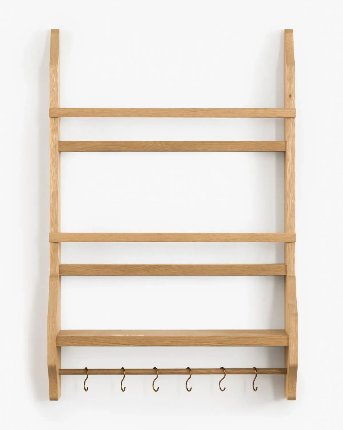 Edna Plate Rack - Natural Heritage Oak, Brass product