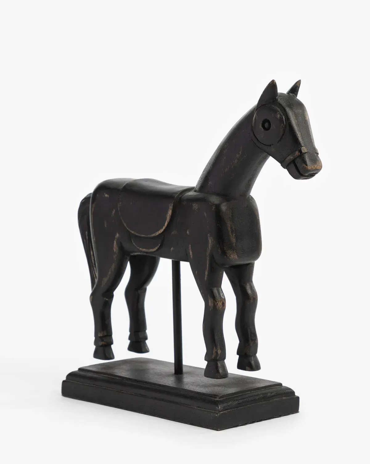 Equestrian Pedestal Object - Black, Wood & Iron product