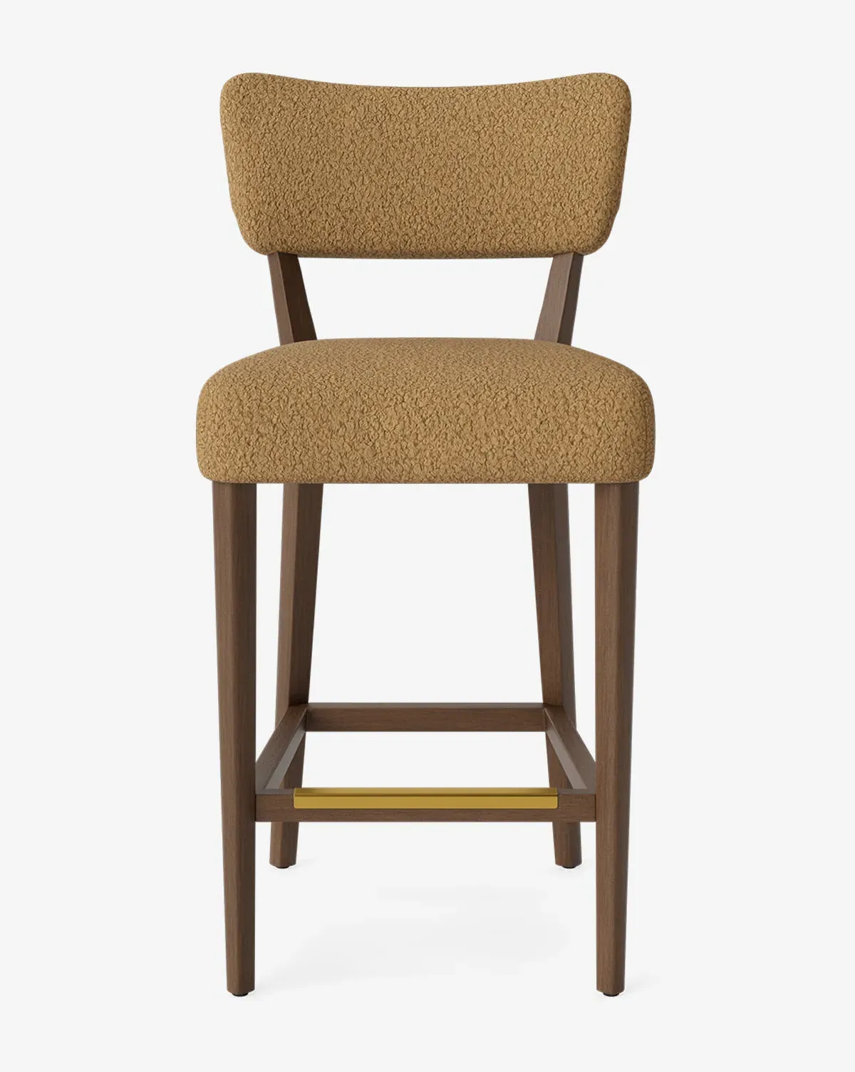 Etienne Counter Stool with Kidney Back - Caramel, Boucle product