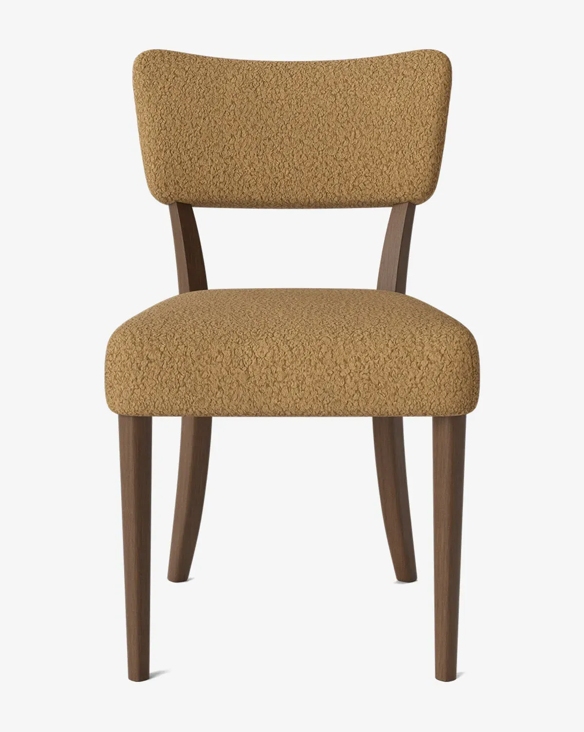 Etienne Kidney-Back Dining Chair - Caramel, Boucle product