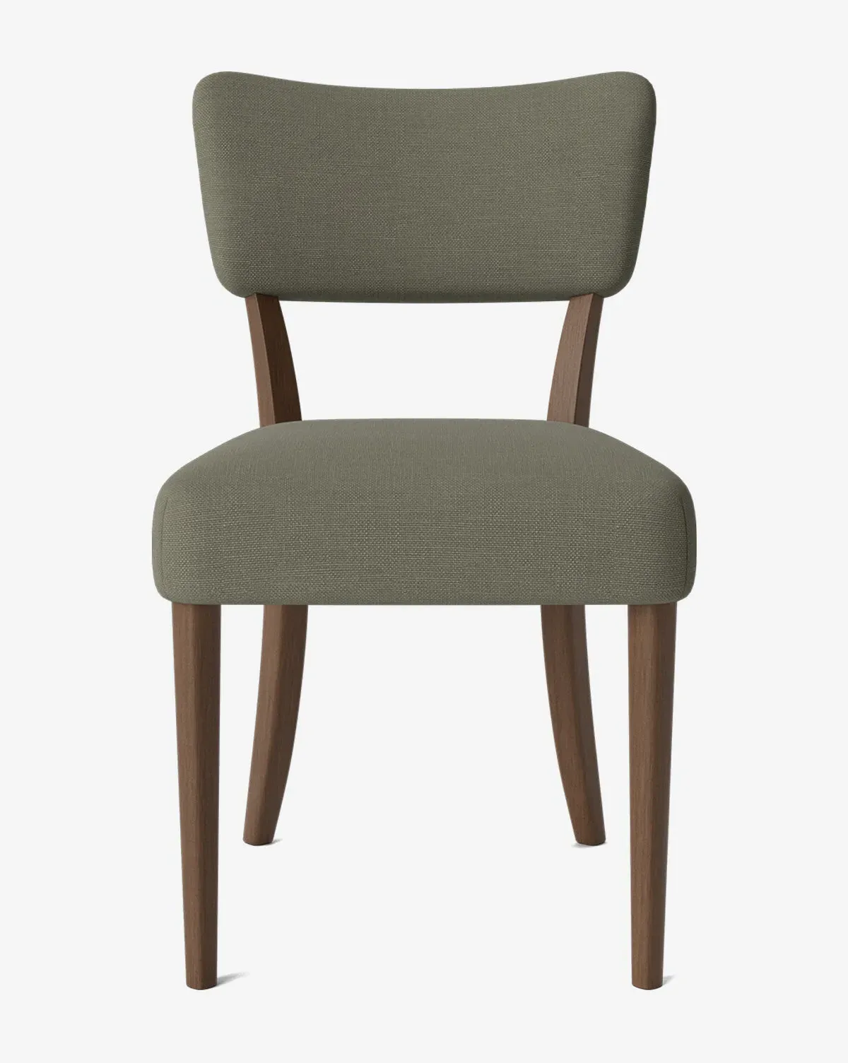 Etienne Kidney-Back Dining Chair - Chestnut, Velvet product