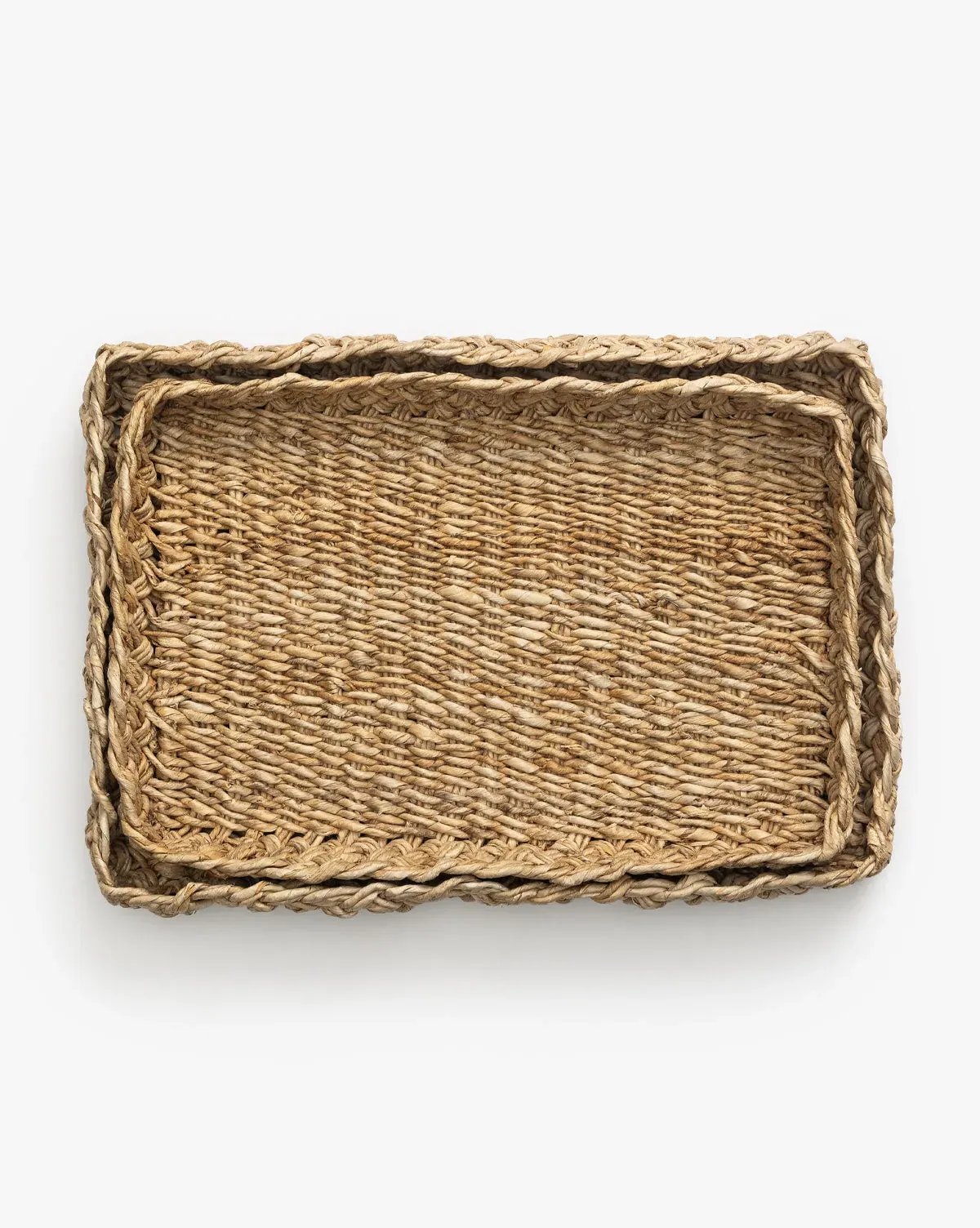 Eudora Braided Trays Set of 2 - Abaca product