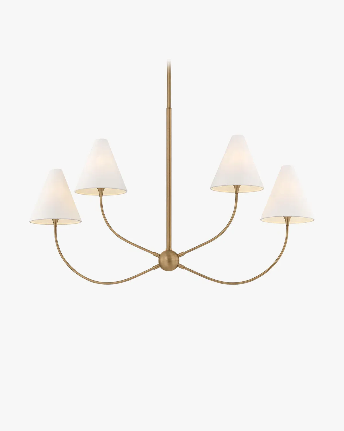 Evermore 9" 4-Arm Chandelier - Linen, Metal product