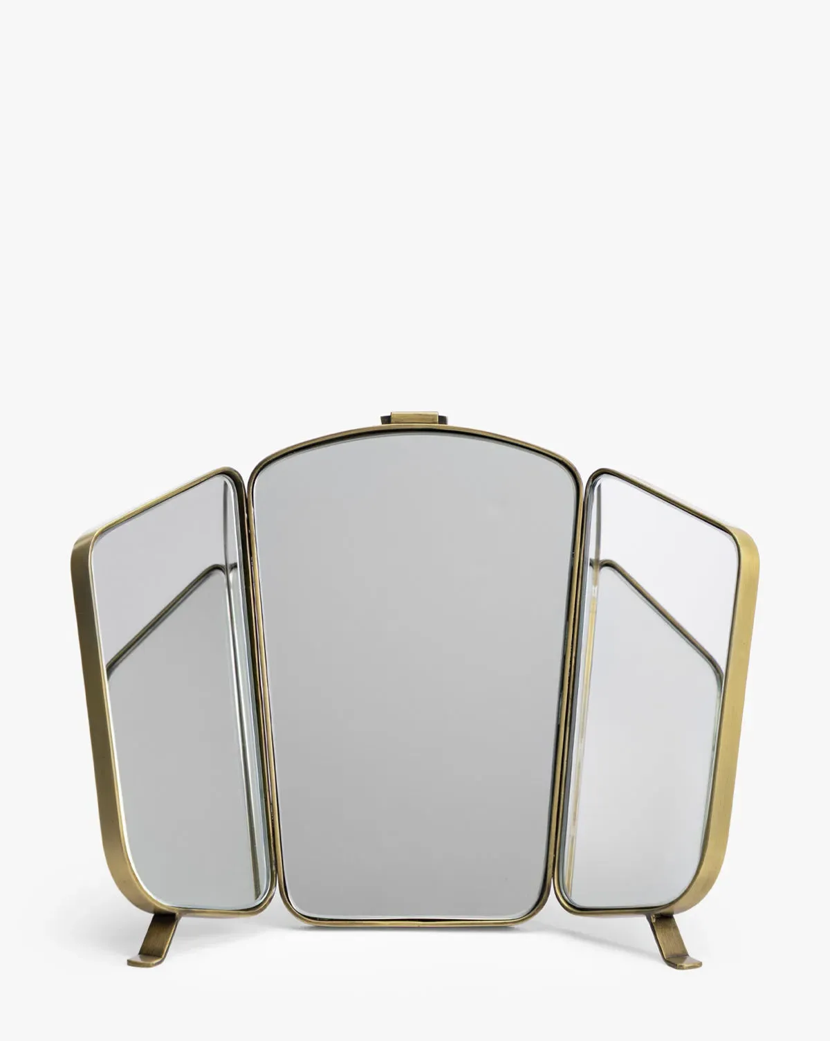 Faircross Vanity Mirror with Adjustable Side Wings - Brass, Metal product