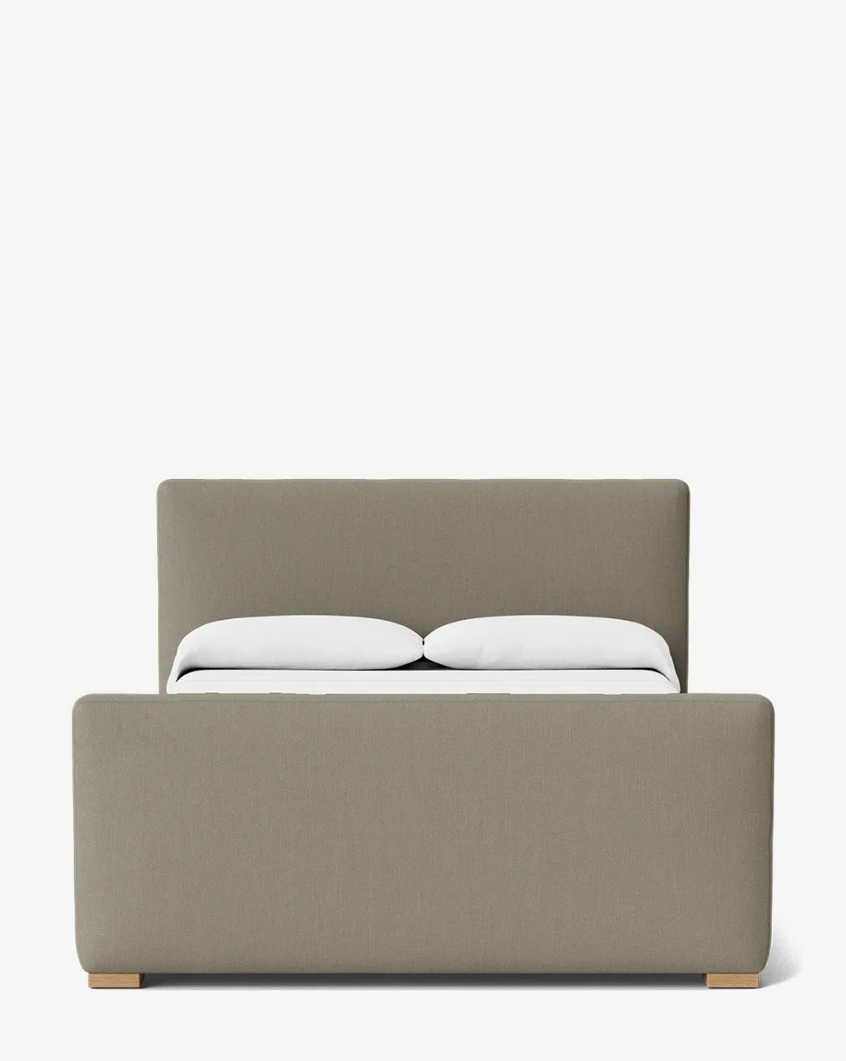 Faris Queen Size Bed Frame - Cement, Belgian Linen product
