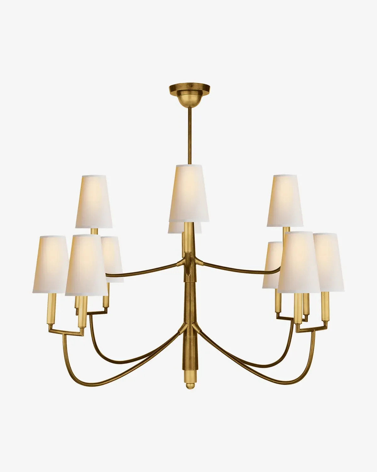 Farlane Large Chandelier - Hand-Rubbed Antique Brass, Metal product