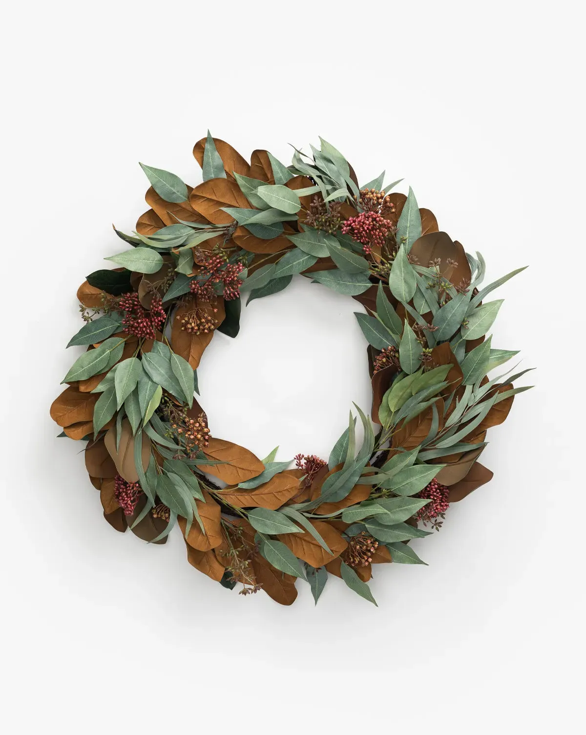 Faux Magnolia & Eucalyptus 30" Wreath product