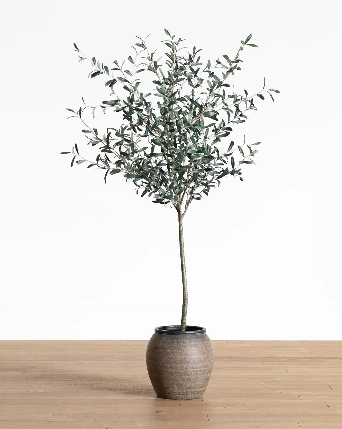 Faux Olive Tree 72" with Ceramic Pot - Dark Green product
