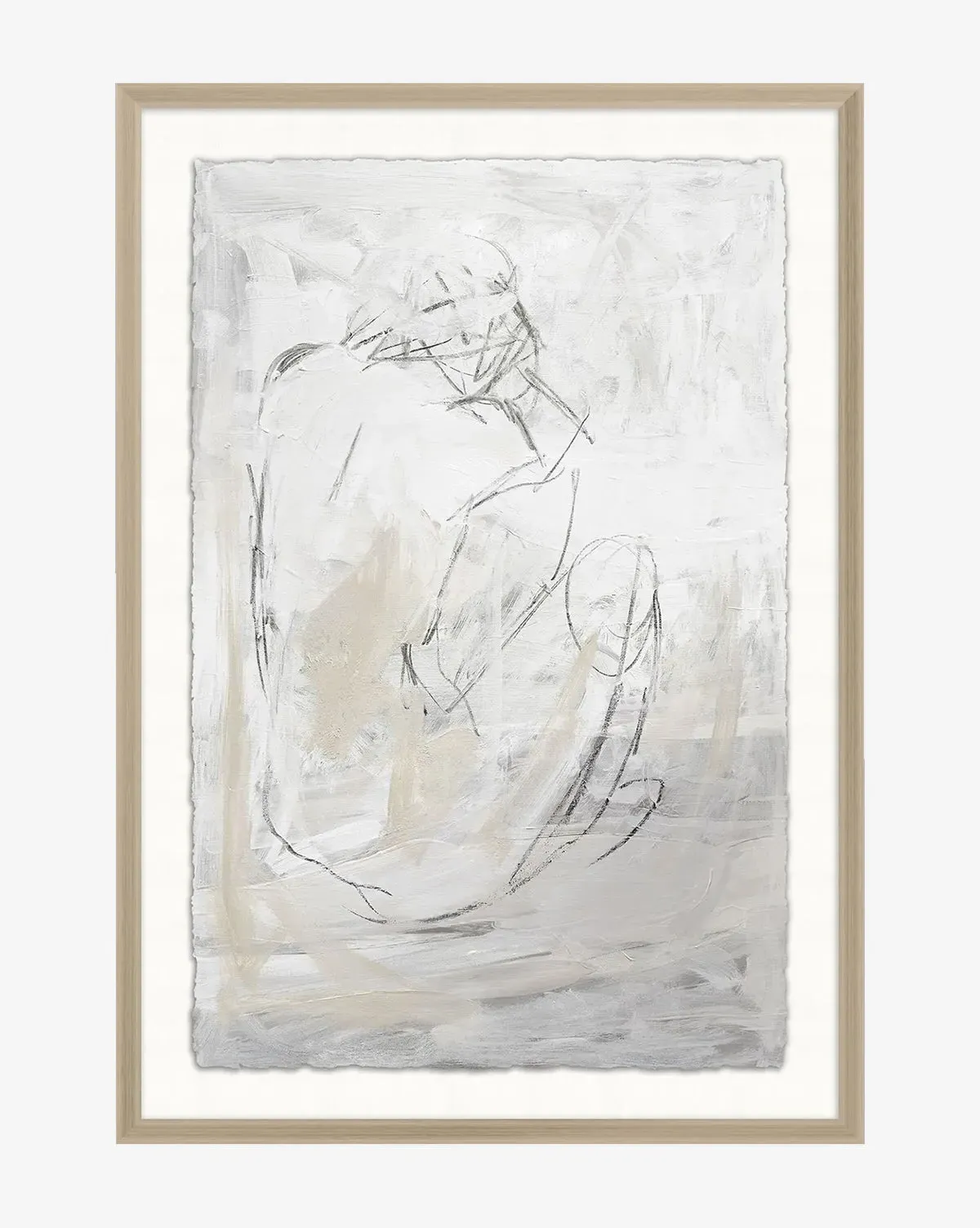 Figure Reflection Framed Giclee Print - Watercolor Paper product