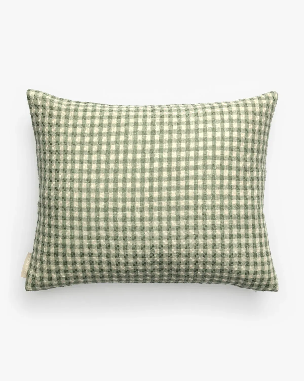 Finola Plaid Pillow Cover - Green, Linen product