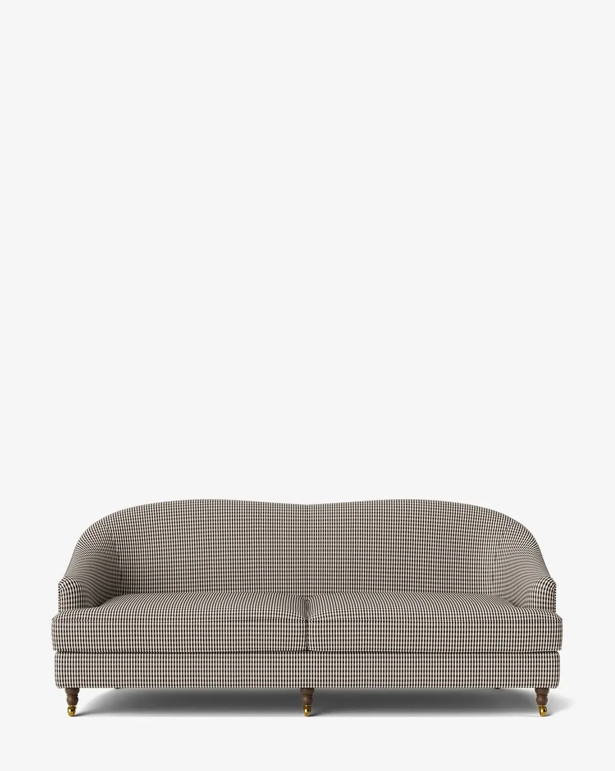Fletcher 76" Sofa - Dark Brown, Perennials Gingham product