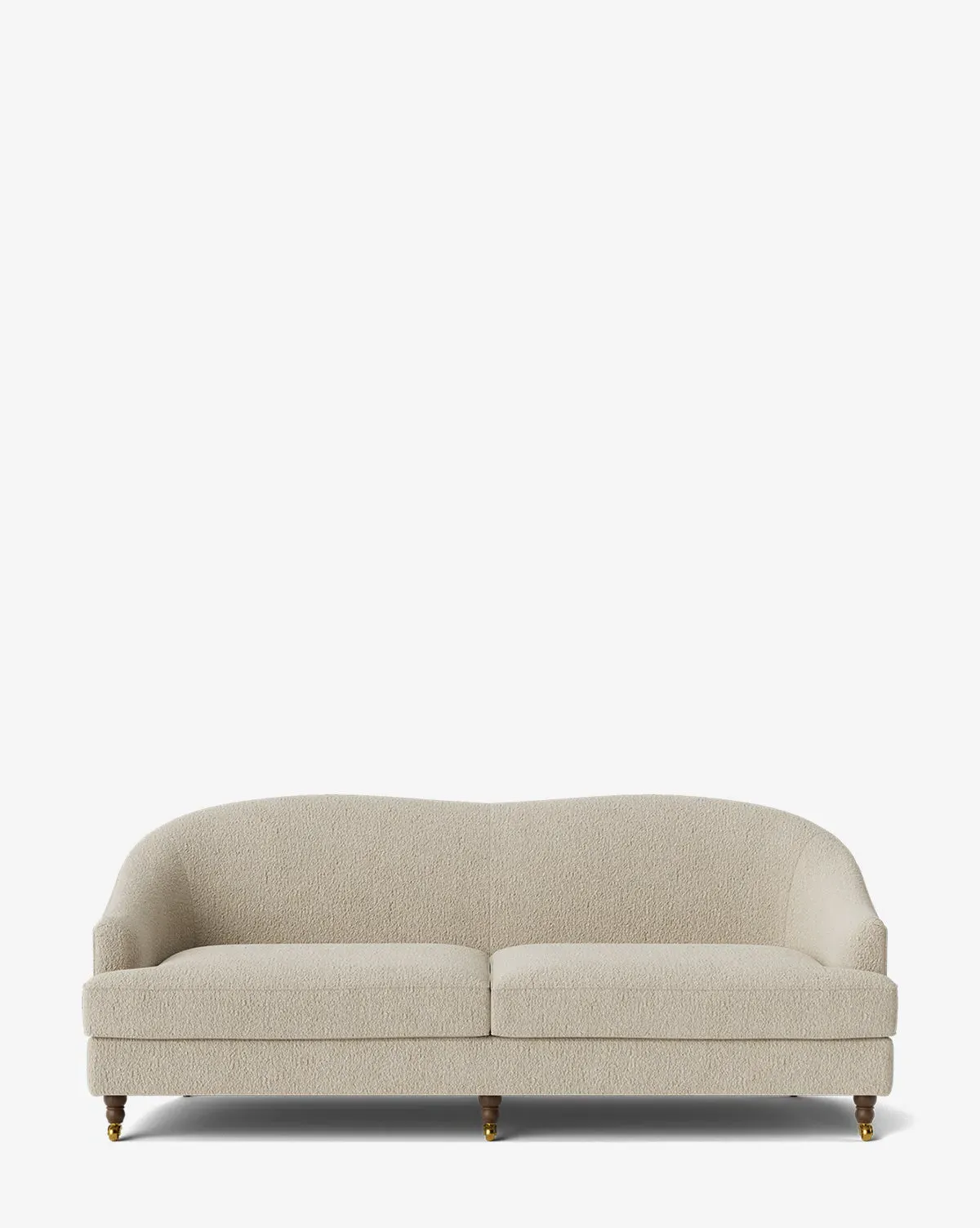 Fletcher 76" Sofa with Caster Legs - Flax Boucle product