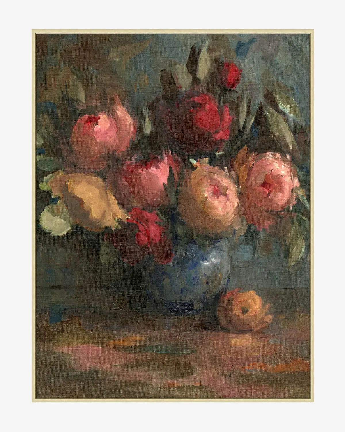 Floral Arrangement II Canvas Wall Art - Silver product