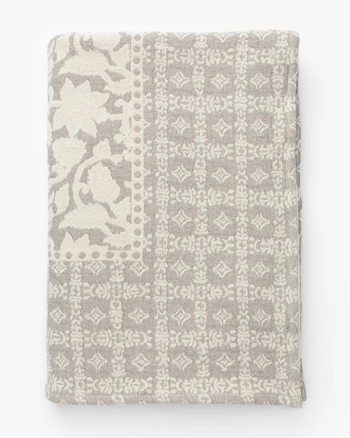 Floral Matelasse Full/Queen Coverlet - Gray, Cotton product