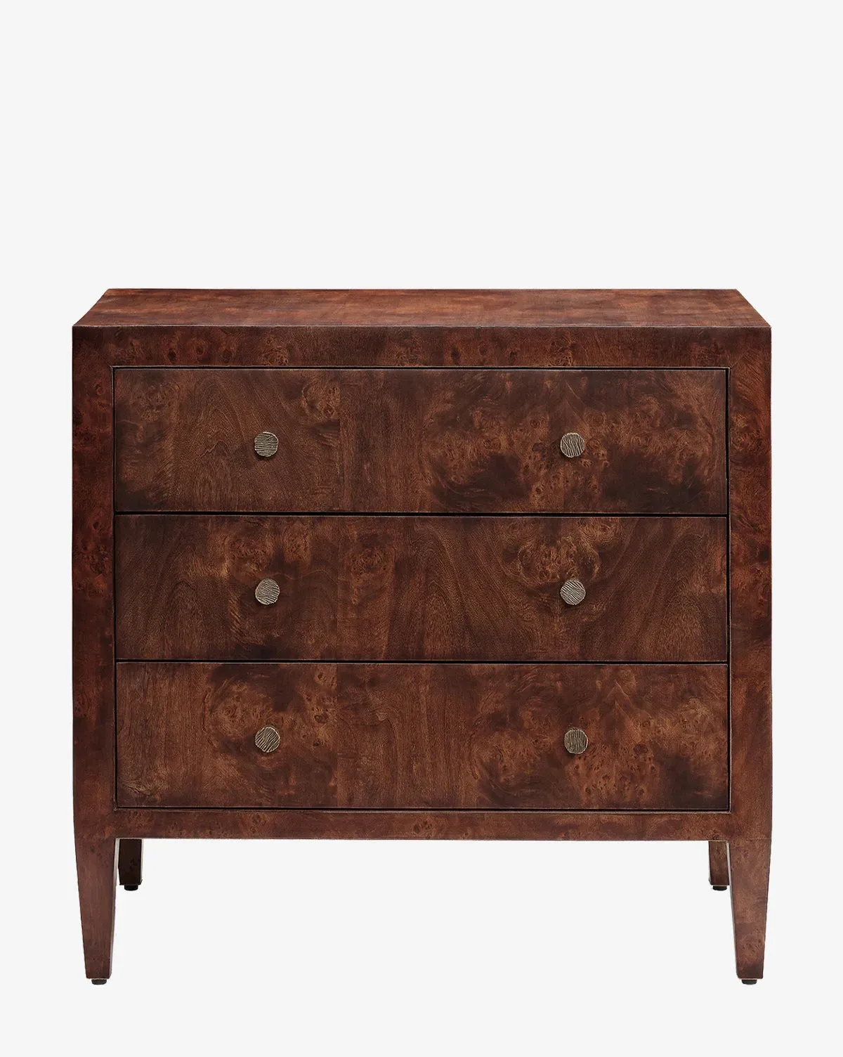 Florana Nightstand - Burl Wood Veneer, Brass product
