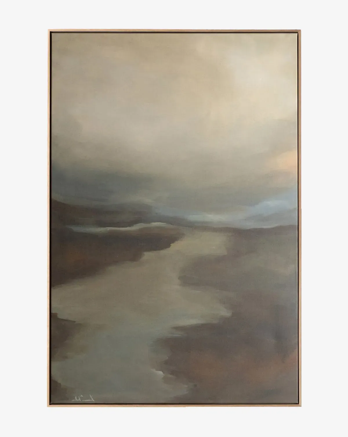 Fog II by Lauren Fuhr Canvas Artwork - White Oak Floater Frame product