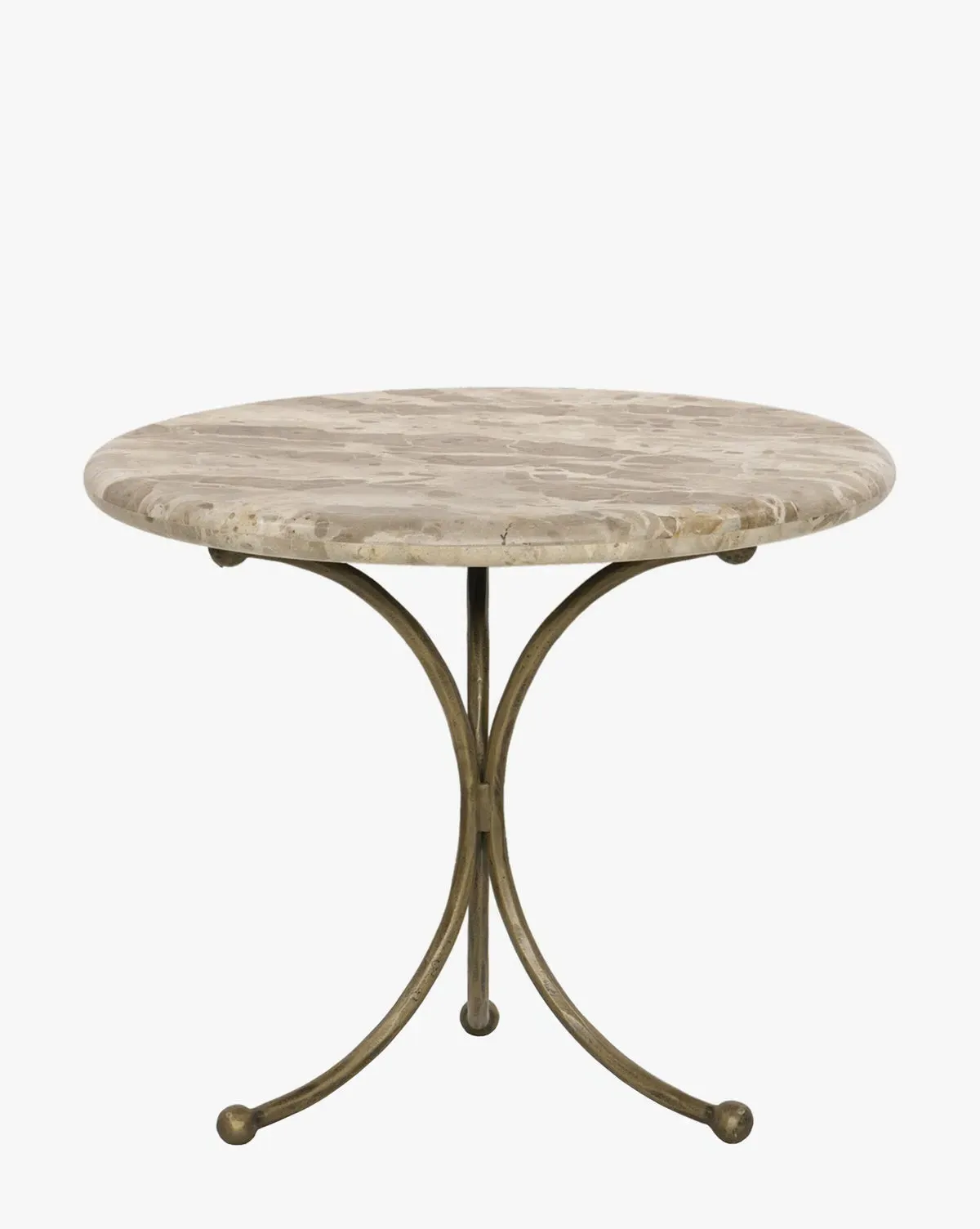 Fossil Marble End Table - Brass, Marble product