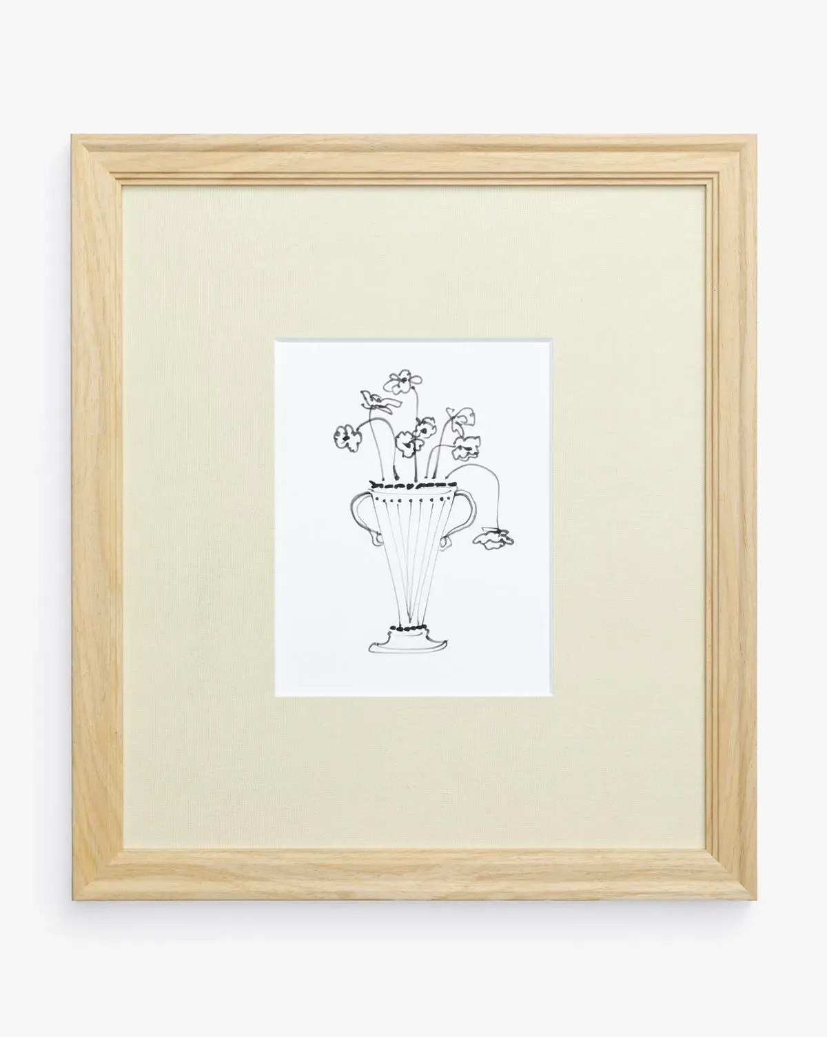 Fountain Pen Flowers Wall Art - Black Ink product