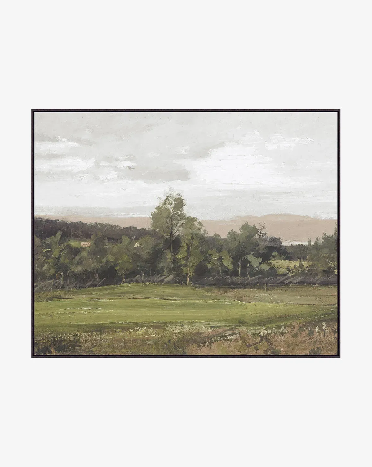 French Farmland Canvas Wall Art - Espresso, Wood product