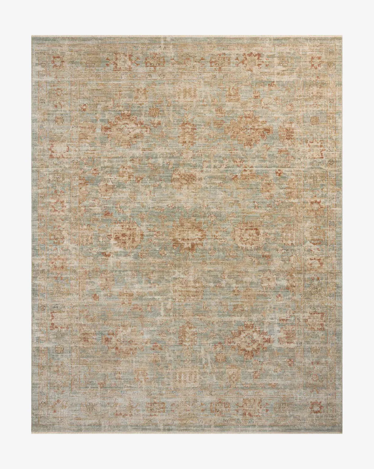 Galvin Runner Rug - Aqua, Terracotta product